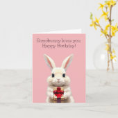 Sonne Lieben Du Funny Rabbit Grußkarte Karte (Gelbe Blume)