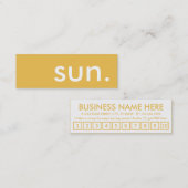 Sonne. LoyalitätsLochkarte Treuekarte (Vorne/Hinten)