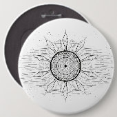 Sonne Mandala 1 Button (Vorne & Hinten)