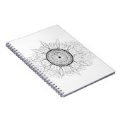 Sonne Mandala 1 Notizblock (Rechte Seite)