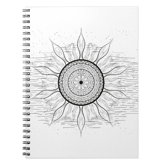 Sonne Mandala 1 Notizblock (Vorderseite)