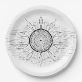 Sonne-Mandala 1 Pappteller (Vorderseite)