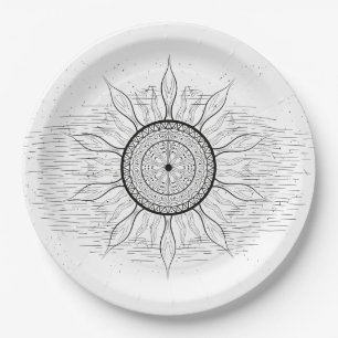 Sonne-Mandala 1 Pappteller