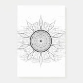 Sonne-Mandala 1 Post-it Klebezettel (Vorderseite)