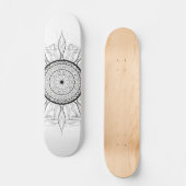 Sonne-Mandala 1 Skateboard (Vorderseite)