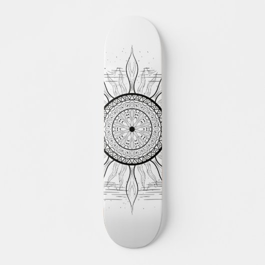Sonne-Mandala 1 Skateboard (Vorne)