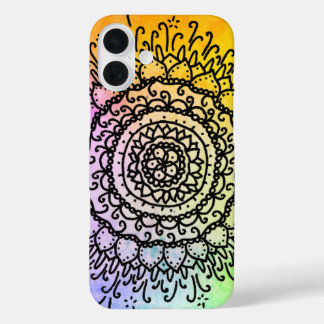 Sonne Mandala iPhone 16 Plus Hülle