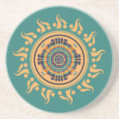 Sonne Mandala Getränkeuntersetzer (Vorne)