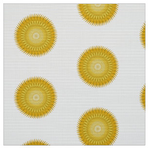 Sonne-Mandala in Gelb Stoff