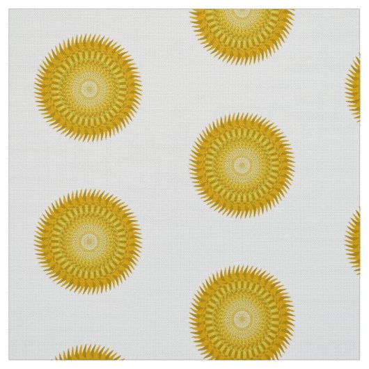 Sonne-Mandala in Gelb Stoff (Muster)