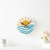 Sonne & Meer Runde Wanduhr (Zuhause)