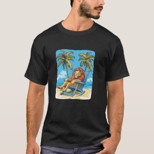 Sonne, Meer und Löwe Ihr perfekter Urlaub Grafik T-Shirt