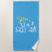 Sonne, Meer und Salz Strandtuch (Vorderseite)