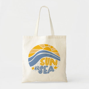 Sonne, Meer und Sommerstrand Tragetasche