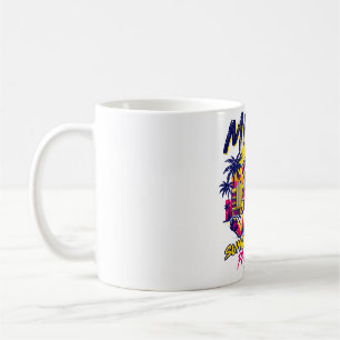 Sonne Miami Florida Retro Bulldog Strand Vibes Kaffeetasse
