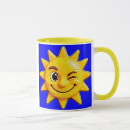 Sonne mit Augenzwinkern Tasse