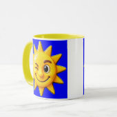 Sonne mit Augenzwinkern Tasse (Vorderseite Links)