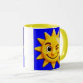 Sonne mit Augenzwinkern Tasse (VorderseiteRechts)