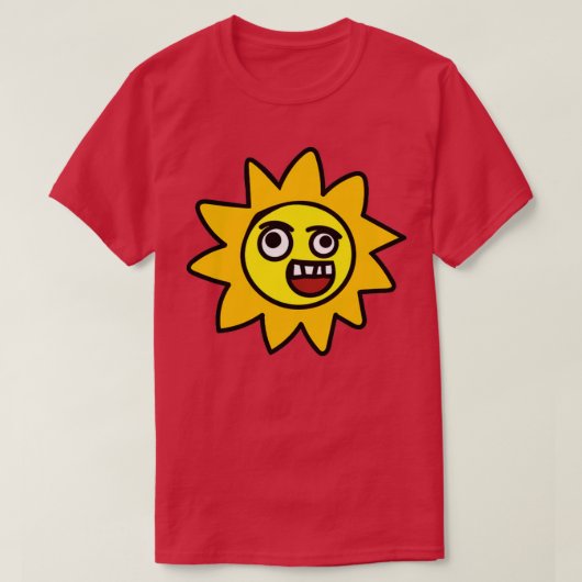 Sonne mit Gesicht T-Shirt (Design vorne)