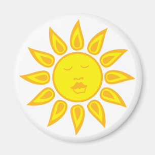 Sonne mit Gesichtsmagnet Magnet