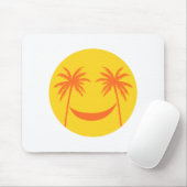 Sonne mit Palmen und Hängematte Mousepad (Mit Mouse)