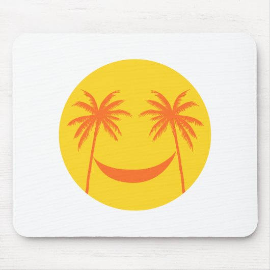 Sonne mit Palmen und Hängematte Mousepad (Vorne)