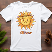 Sonne mit Sombrero lächeln - Sonnenfiesta Doodle