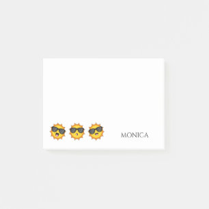 Sonne mit Sonnenbrille Happy Emoji Faces Personali Post-it Klebezettel