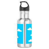 Sonne mit Wolken lächeln: Edelstahlflasche (Rückseite)