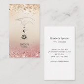 Sonne Mond Glitzer Visitenkarte (Vorne/Hinten)