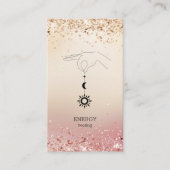 Sonne Mond Glitzer Visitenkarte (Vorderseite)