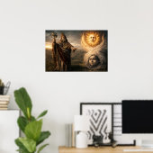 Sonne, Mond, Hermes Trismegistus Astrologie Poster (Heimbüro)