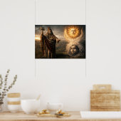 Sonne, Mond, Hermes Trismegistus Astrologie Poster (Küche)