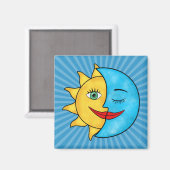 Sonne Mond Magnet (Vorderseite/Rückseite)