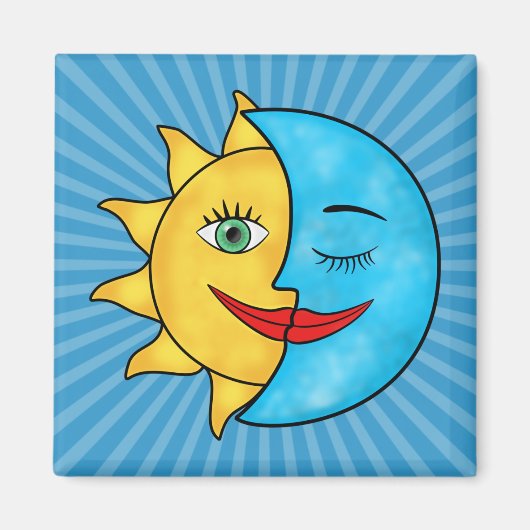 Sonne Mond Magnet (Vorne)