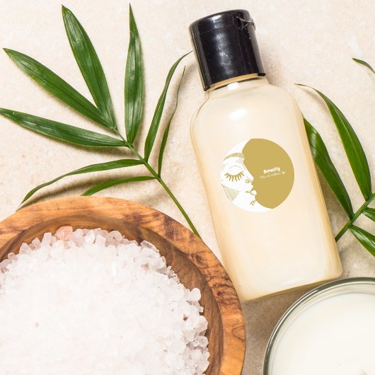 Sonne & Mond Runder Aufkleber