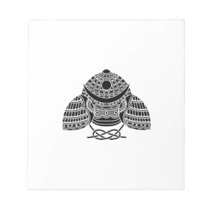 Sonne Mond Samurai Helm Notizblock
