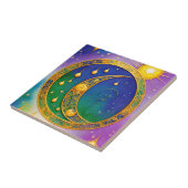 Sonne, Mond, Sterne, gezückte Juwelen Fliese (Seite)