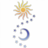 Sonne, Mond und Sterne Aufkleber (Vorderseite)