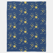 Sonne, Mond und Sterne Fleecedecke (Vorderseite)