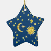 Sonne, Mond und Sterne Keramik Ornament (Links)