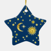 Sonne, Mond und Sterne Keramik Ornament (Hinten)