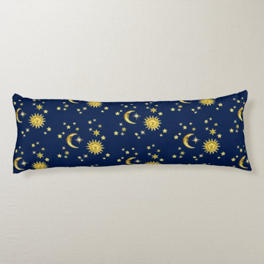 Sonne, Mond und Sterne 🌞 🌛 ⭐ Seitenschläferkissen (Rückseite)