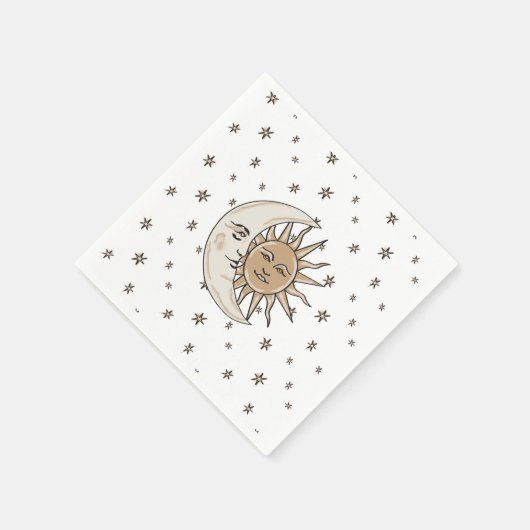 Sonne, Mond und Sterne Serviette (Ecke)
