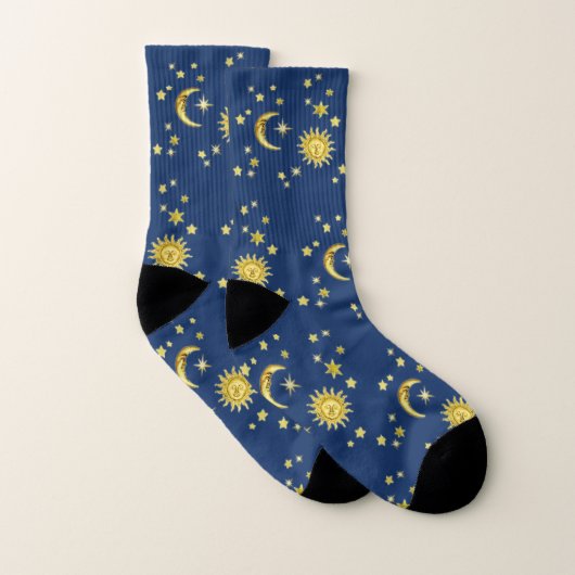 Sonne, Mond und Sterne Socken (Paar)