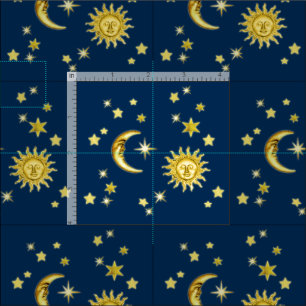 Sonne, Mond und Sterne Stoff