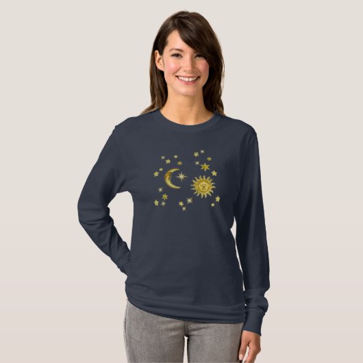 Sonne, Mond und Sterne T-Shirt (Vorne ganz)