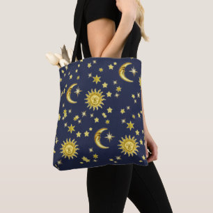 Sonne, Mond und Sterne Tasche