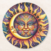 Sonne Mond und Sterne Untersetzer (Vorderseite)