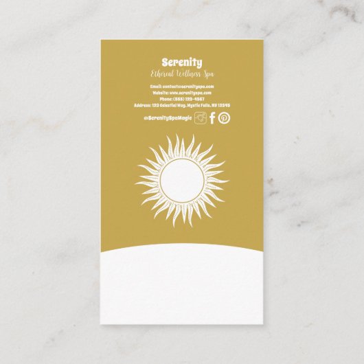 Sonne & Mond Visitenkarte (Rückseite)